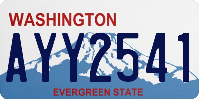 WA license plate AYY2541