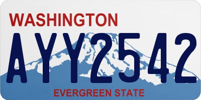 WA license plate AYY2542