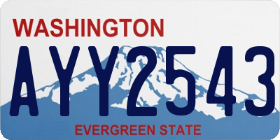 WA license plate AYY2543