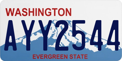 WA license plate AYY2544