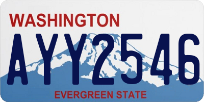 WA license plate AYY2546