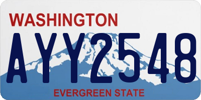 WA license plate AYY2548