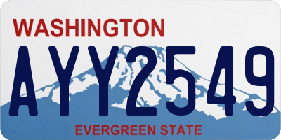 WA license plate AYY2549