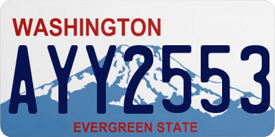 WA license plate AYY2553