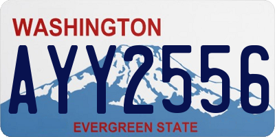 WA license plate AYY2556