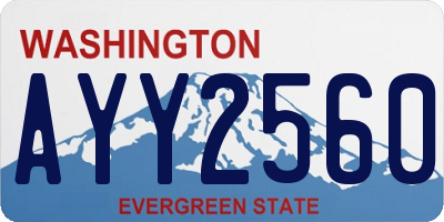 WA license plate AYY2560