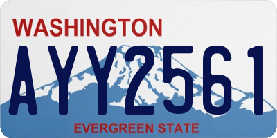 WA license plate AYY2561