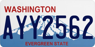 WA license plate AYY2562