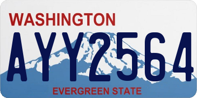 WA license plate AYY2564