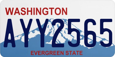 WA license plate AYY2565