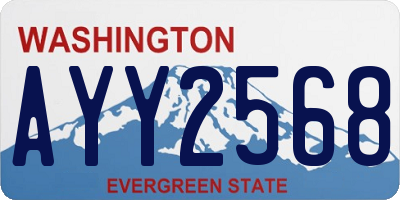 WA license plate AYY2568