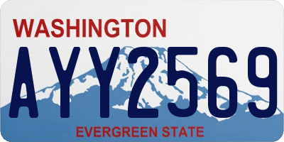 WA license plate AYY2569