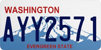 WA license plate AYY2571