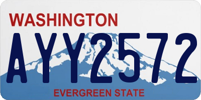 WA license plate AYY2572