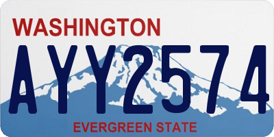 WA license plate AYY2574