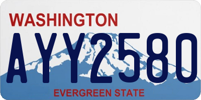 WA license plate AYY2580