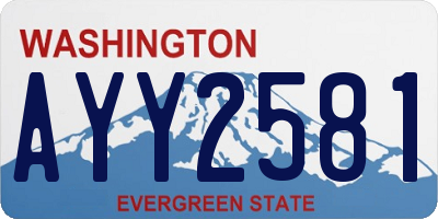 WA license plate AYY2581