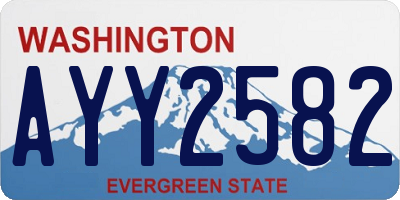 WA license plate AYY2582