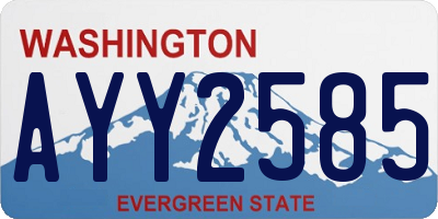 WA license plate AYY2585