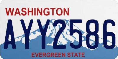 WA license plate AYY2586