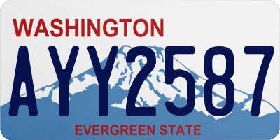 WA license plate AYY2587