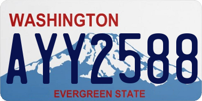 WA license plate AYY2588