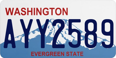 WA license plate AYY2589