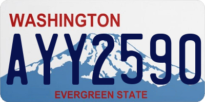 WA license plate AYY2590