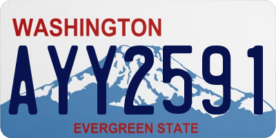 WA license plate AYY2591