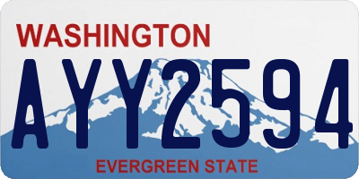 WA license plate AYY2594