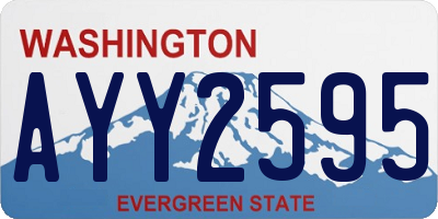 WA license plate AYY2595