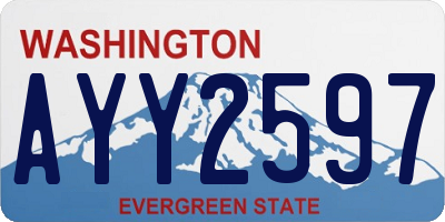 WA license plate AYY2597