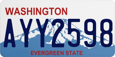 WA license plate AYY2598