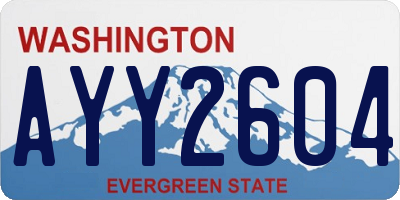 WA license plate AYY2604