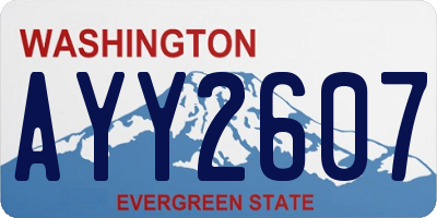 WA license plate AYY2607