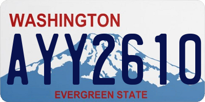 WA license plate AYY2610