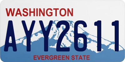 WA license plate AYY2611