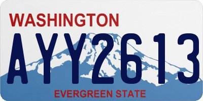 WA license plate AYY2613