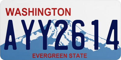 WA license plate AYY2614