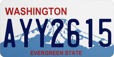 WA license plate AYY2615