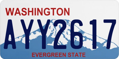 WA license plate AYY2617