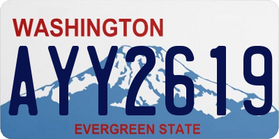 WA license plate AYY2619