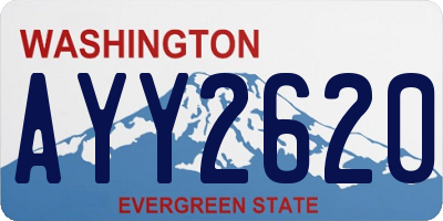 WA license plate AYY2620