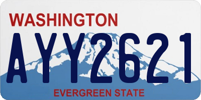 WA license plate AYY2621