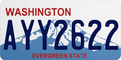 WA license plate AYY2622