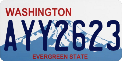 WA license plate AYY2623