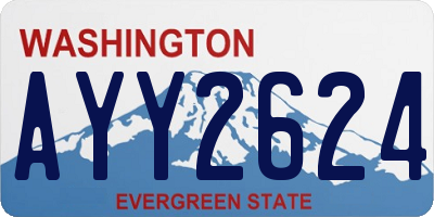 WA license plate AYY2624