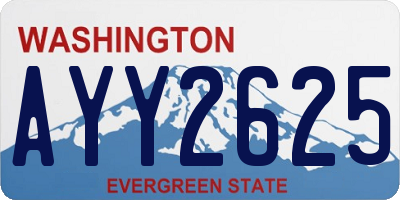 WA license plate AYY2625