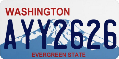 WA license plate AYY2626