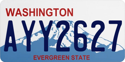 WA license plate AYY2627